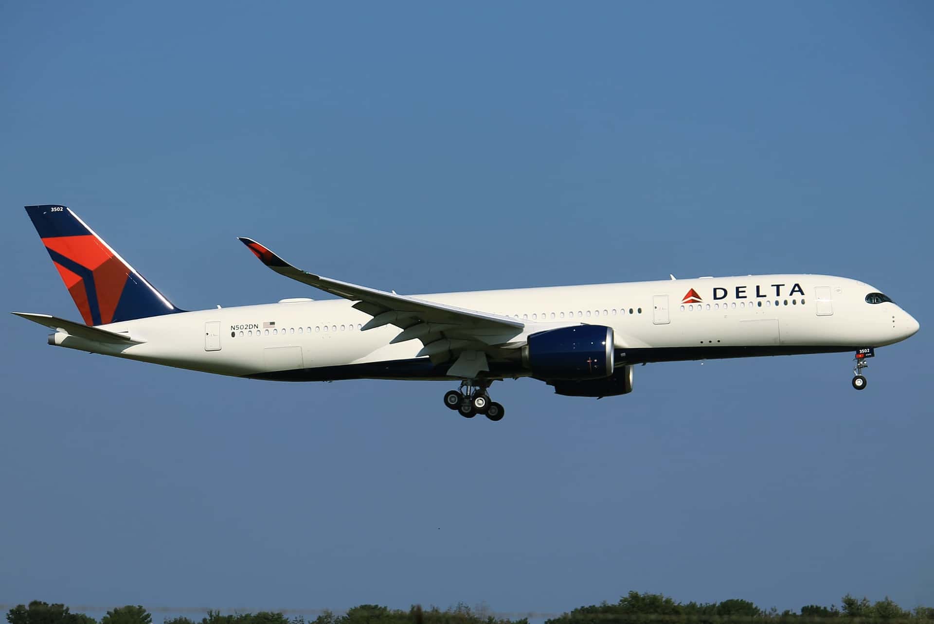 Delta Air Lines Airbus A350-900, a sibling aircraft to the A350-1000 Delta plans to use on its announced Atlanta-Delhi route