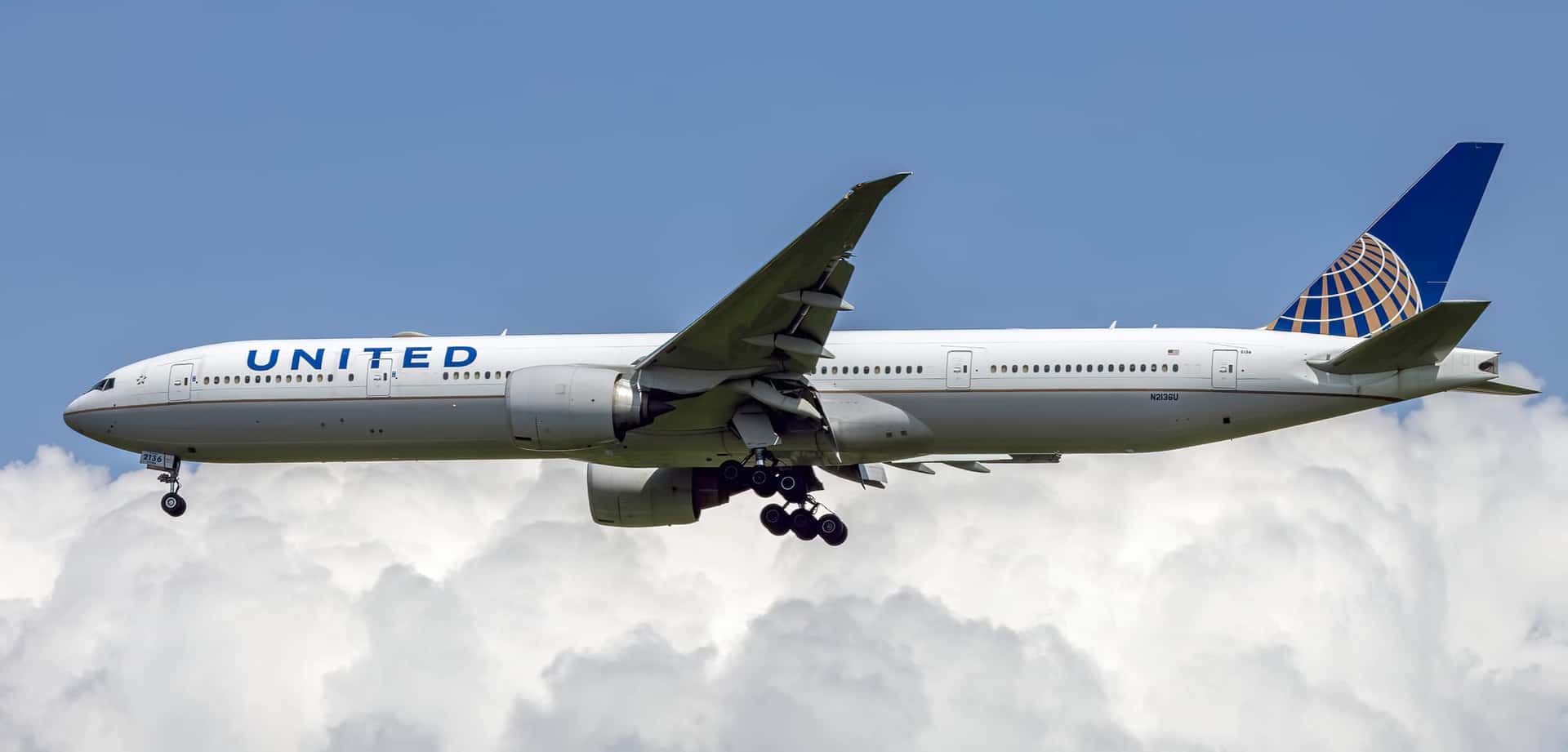 United Airlines Boeing 777-300ER, one of the aircraft types flying United's Polaris business class on its Indian routes