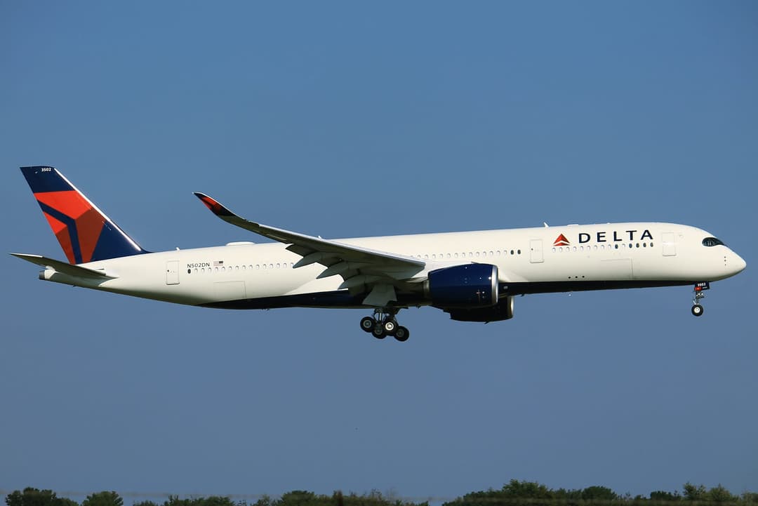 Delta Air Lines Airbus A350-900, a sibling aircraft to the A350-1000 Delta plans to use on its announced Atlanta-Delhi route