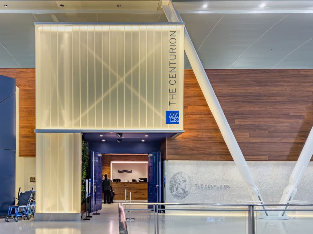 Interior of an airport lounge in JFK Terminal 4, where Air India's Delhi flights depart