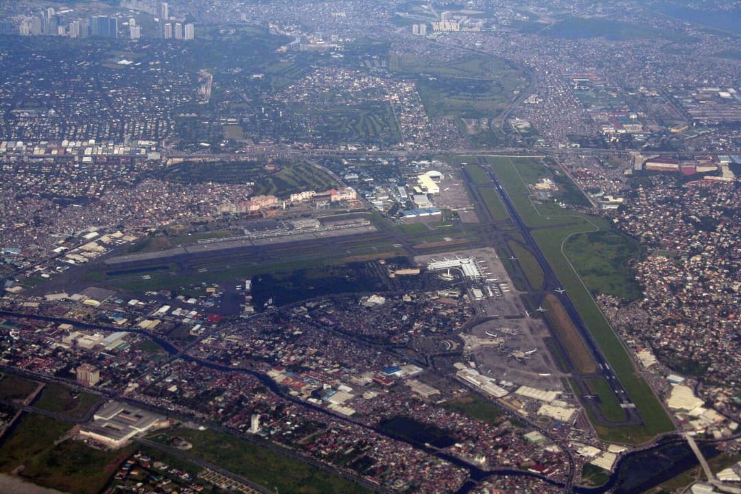 Aerial view of Ninoy Aquino International Airport, Manila's main international gateway