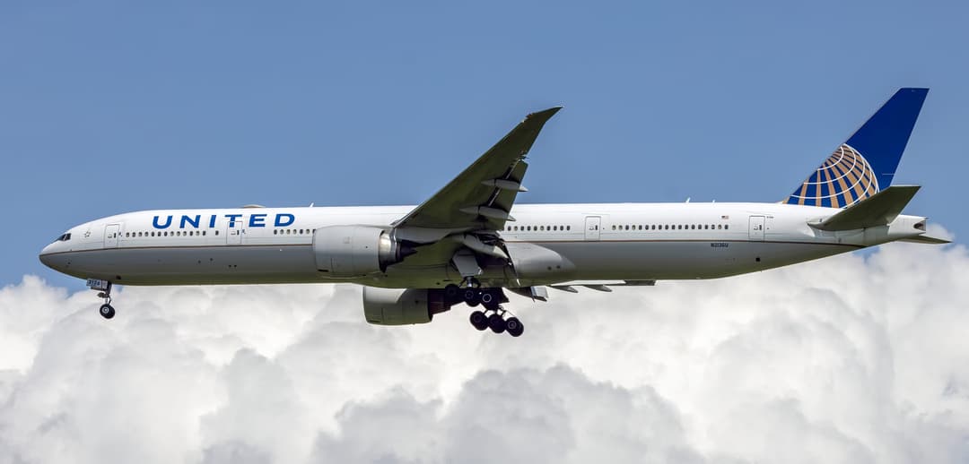 United Airlines Boeing 777-300ER, one of the aircraft types flying United's Polaris business class on its Indian routes